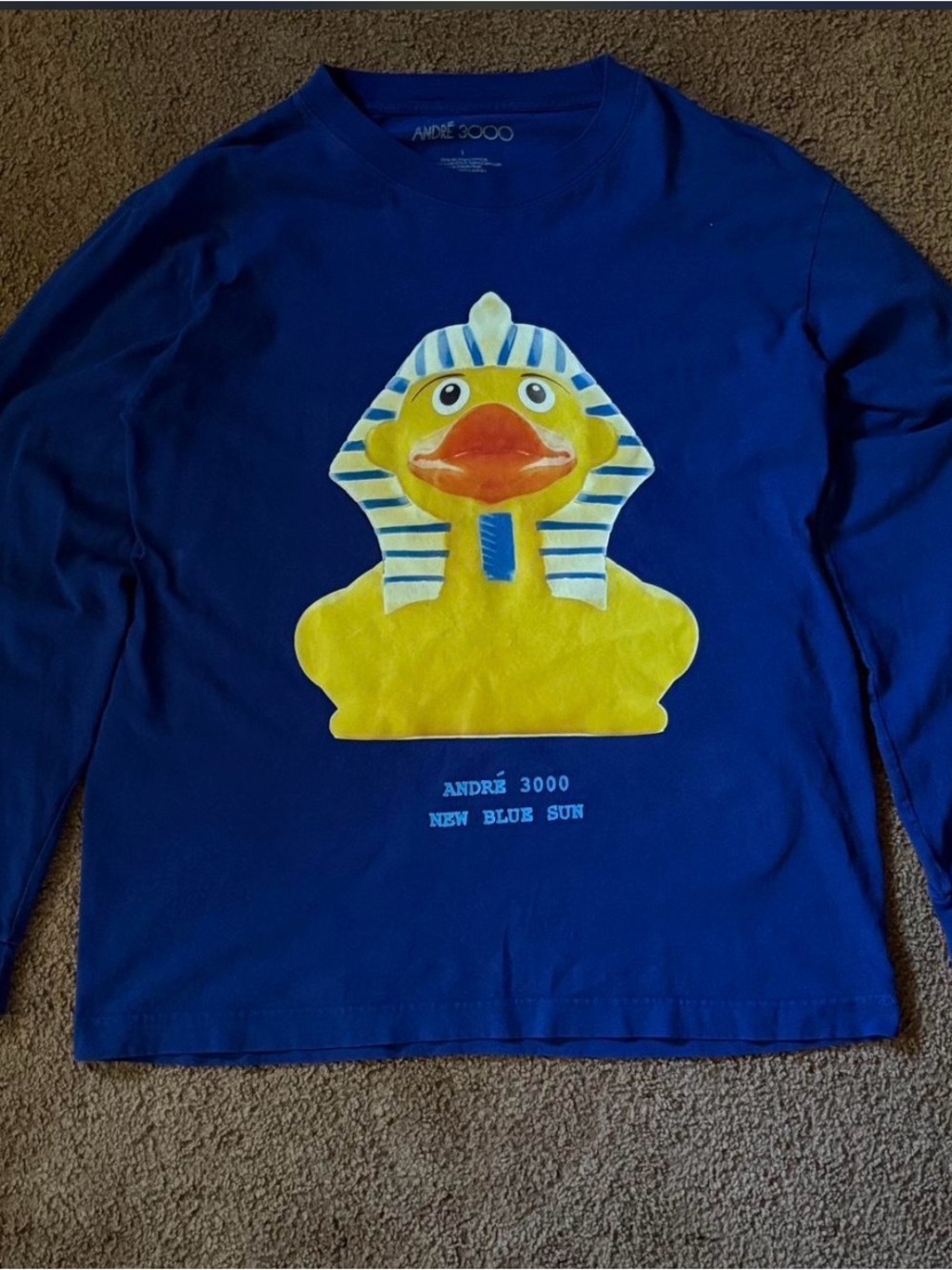 Cpfm André 3000 New Blue Sun Graphic Long Sleeve Tee - Royal Blue & Yellow
